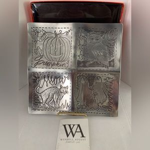 HALLOWEEN Wendall August Forged Handcrafted Hammered Aluminum Server Tray